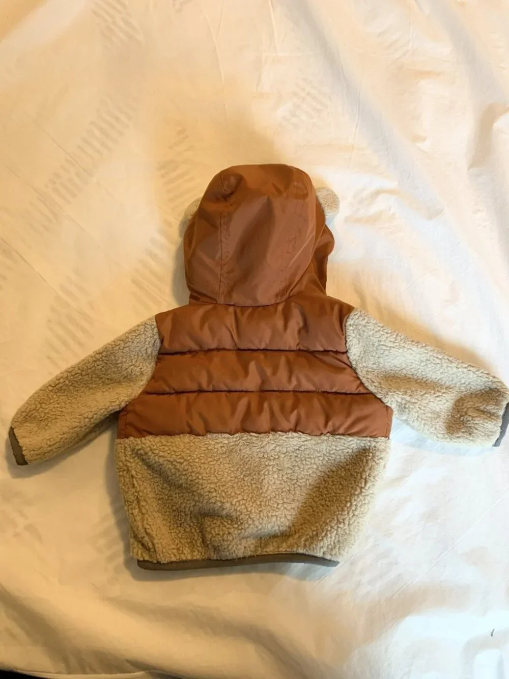 Baby GAP - Star Wars - Ewok Sherpa Jacket 3-6M - Hooded Bear Ears - Fleece Khaki